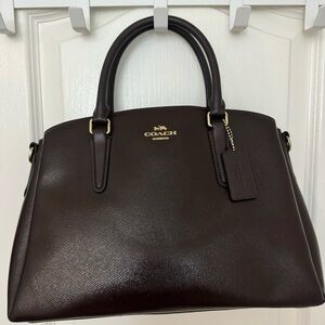Dark brown / aubergine Coach Satchel Purse